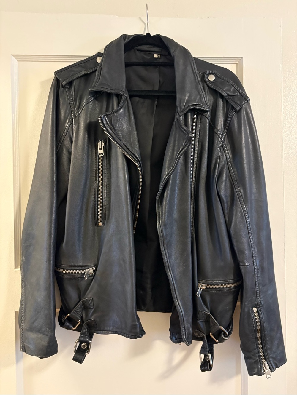 TOPSHOP GENUINE LEATHER MOTO JACKET